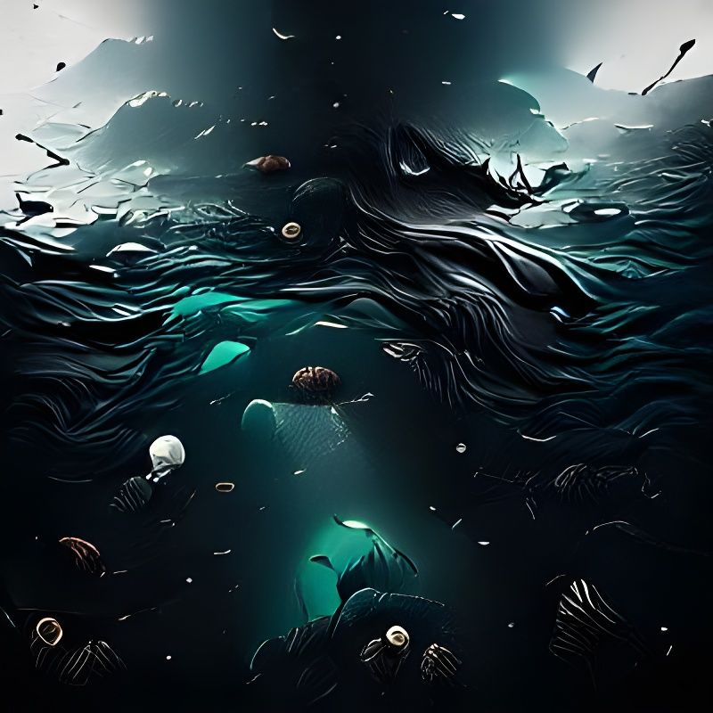 Dark deep outlet sea