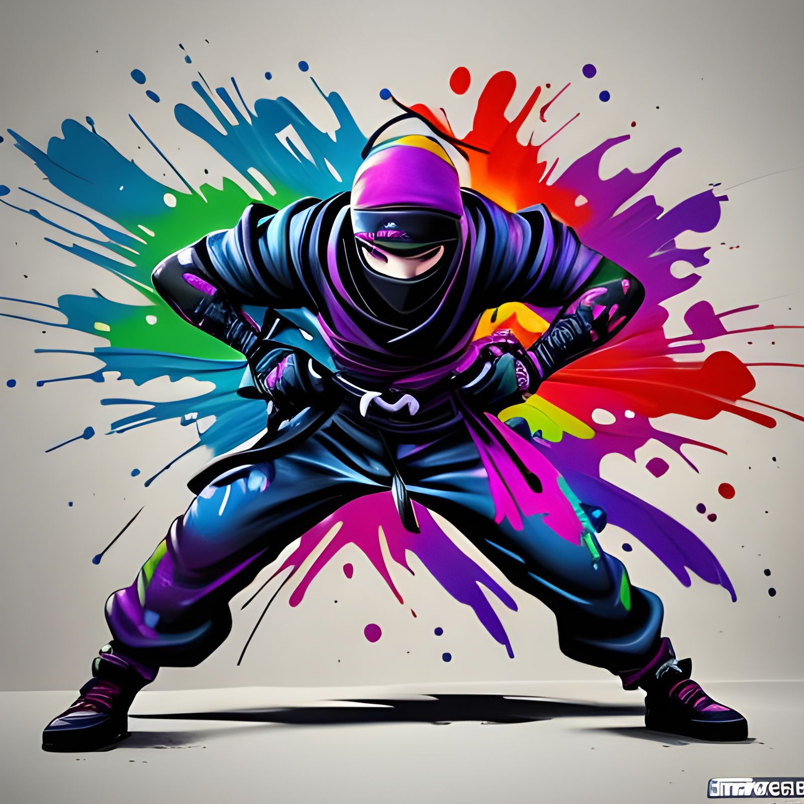 Paintball Ninja AI Generated Artwork NightCafe Creator