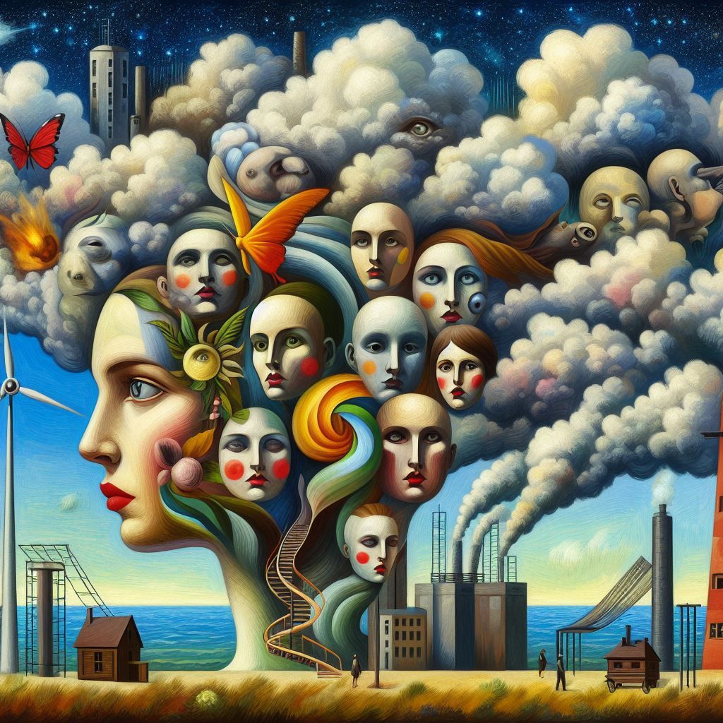 Avoir la tête dans les nuages -To have the head in the cloud...