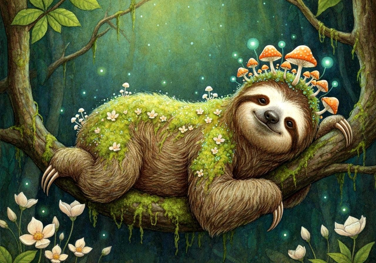 Fey Touched Sloth  by @JimmytheRogue