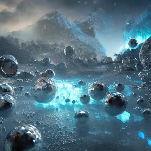 Ice balls black pearls pyrite dotted diamonds freezing ice c...
