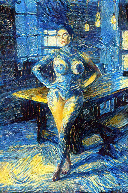 Blue woman