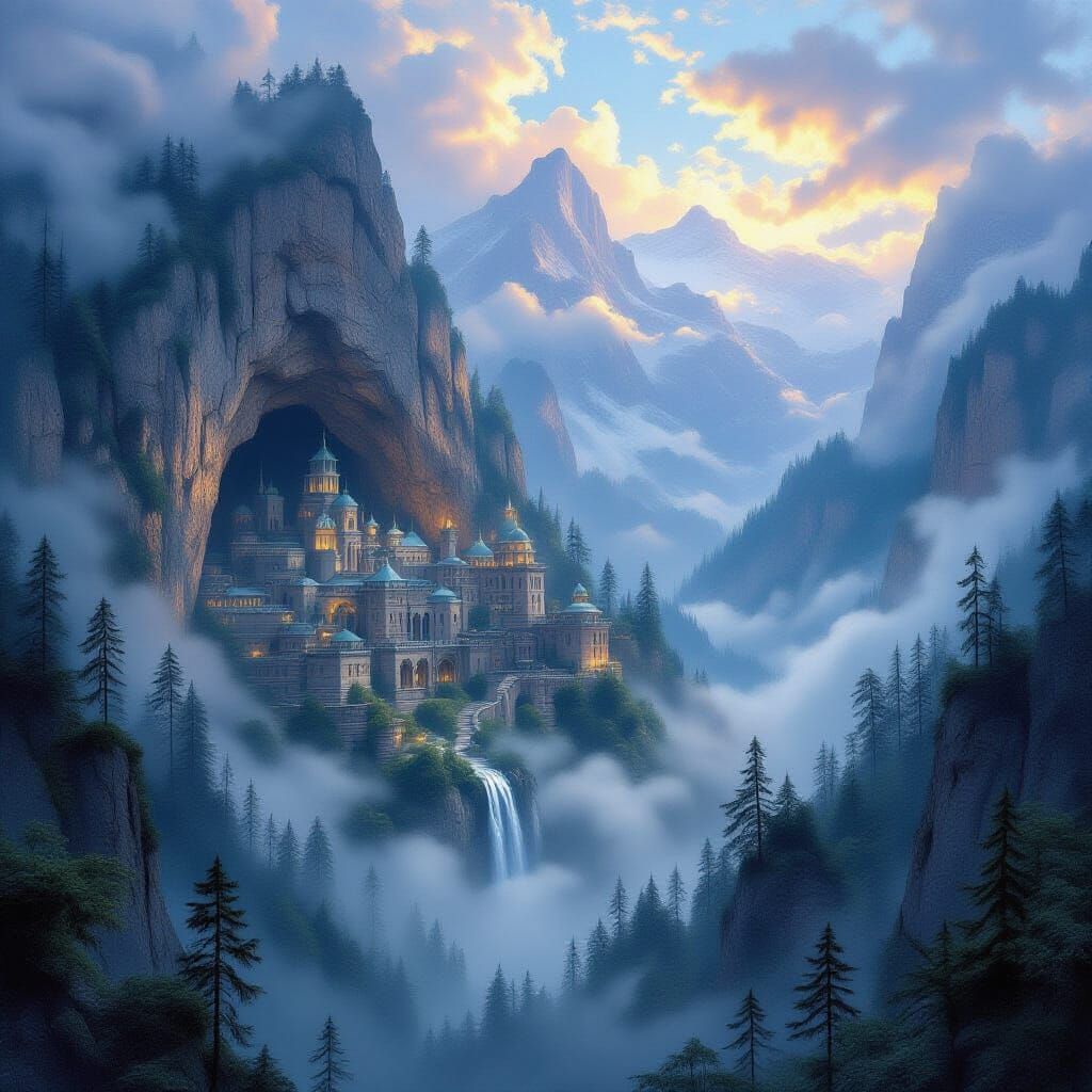 A lost city nestled in a cave in the Rocky mountains  by @Melissa Fischer