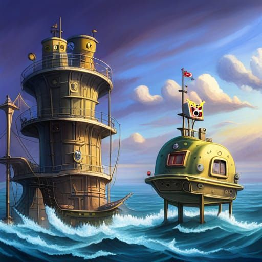 Spongebob Submarine squarepants - AI Generated Artwork - NightCafe Creator