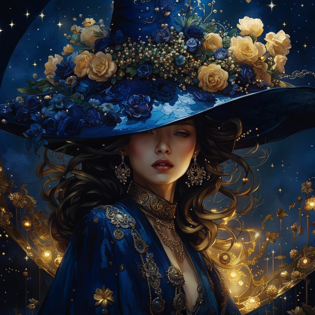 portrait of magic flower moon witch - AI Generated Artwork - NightCafe ...