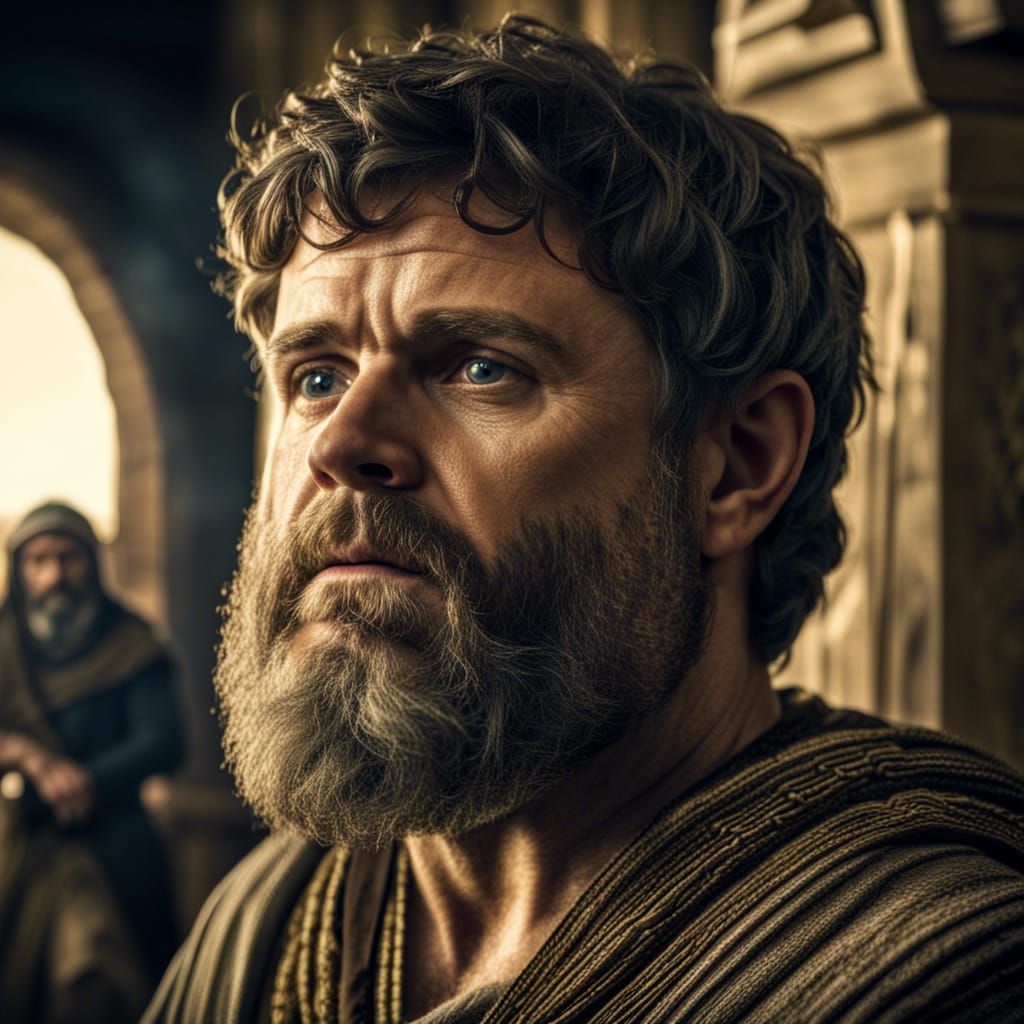 Sean Astin with a beard as Prophet Nathan in Ancient Israel ...