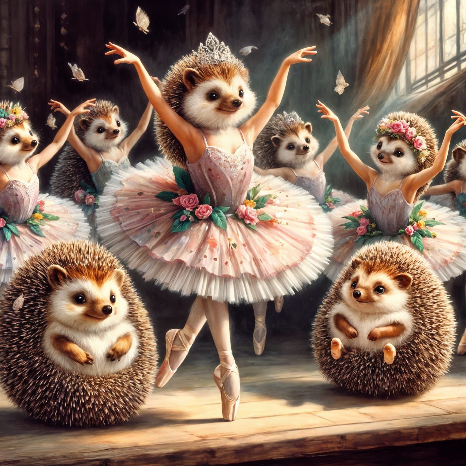 **A.I. FAIL** Hoggie Ballet Fun! (Homage To Edgar Degas)
