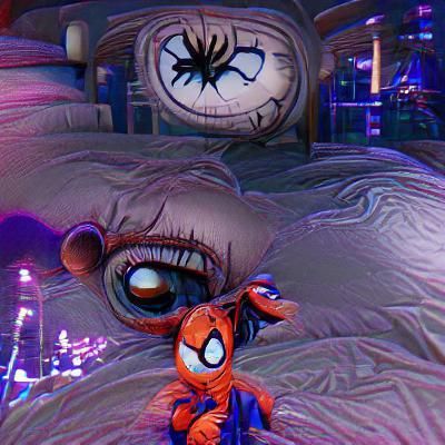 Insomniac's nightmare with tired eyes