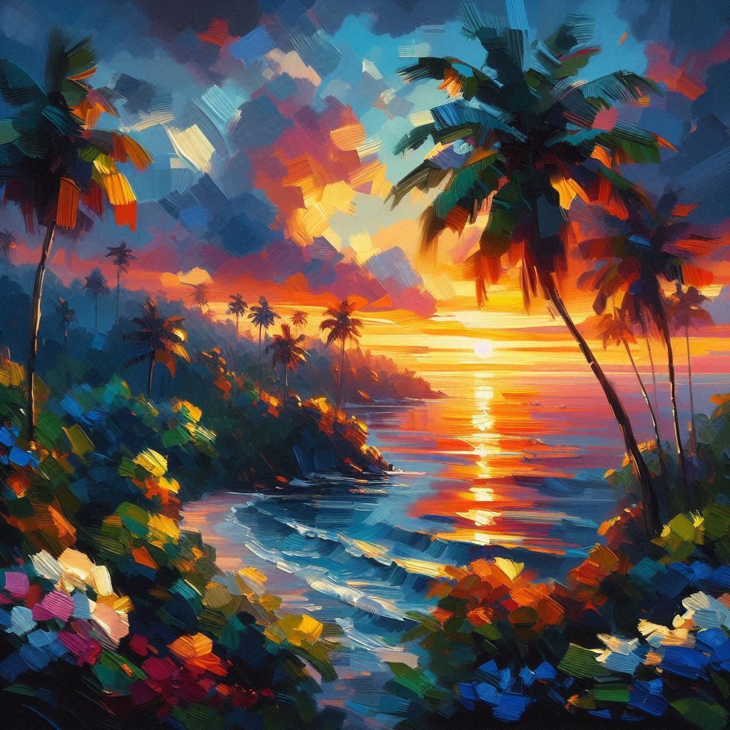 Palette knife sunrise