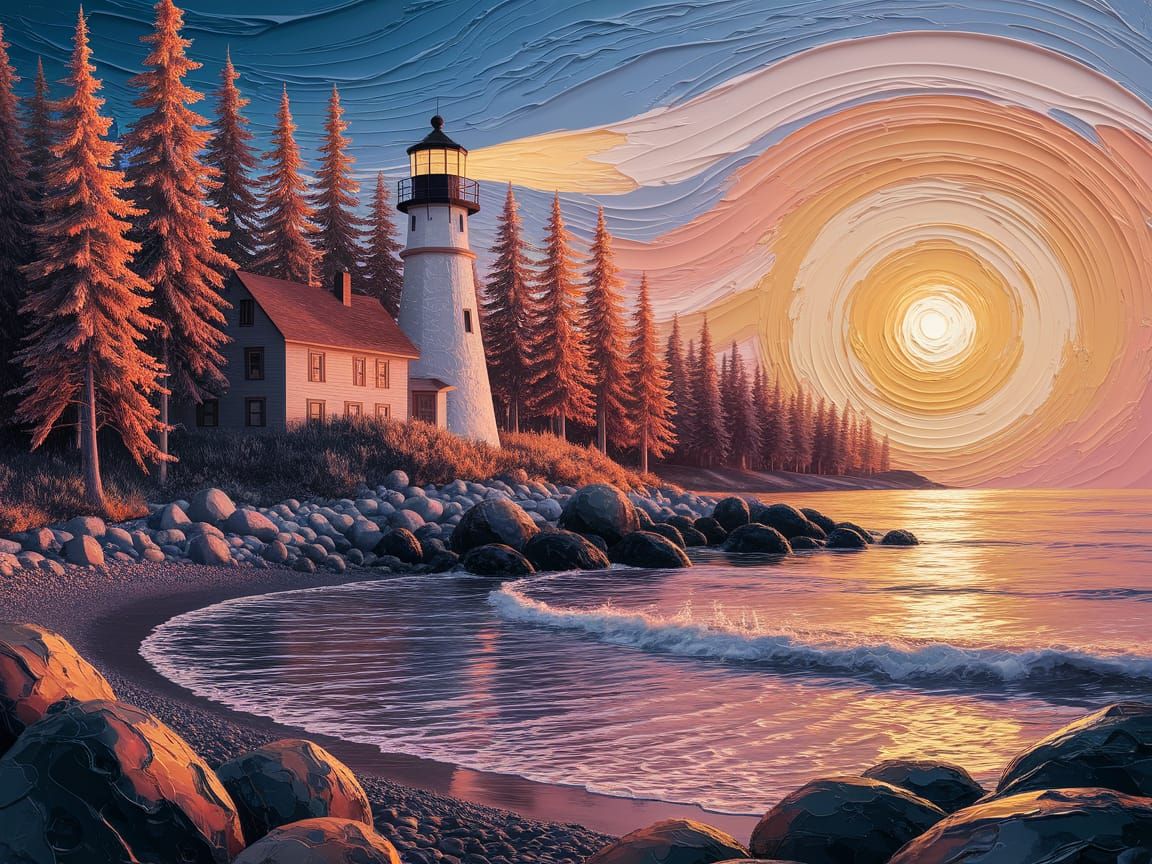 painterly lighthouse