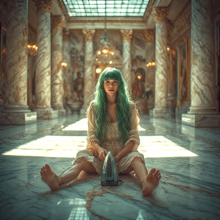 Iron on the museum floor