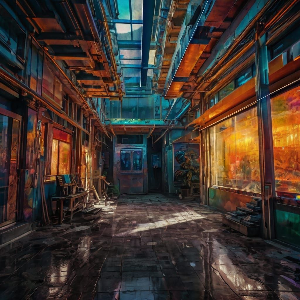 {three images color artwork composition}