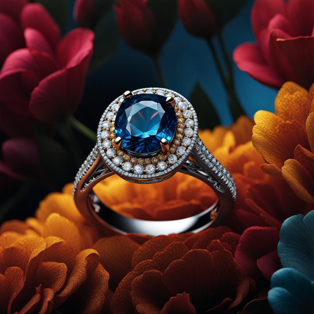 engagement ring detailed matte painting, deep color, fantast...