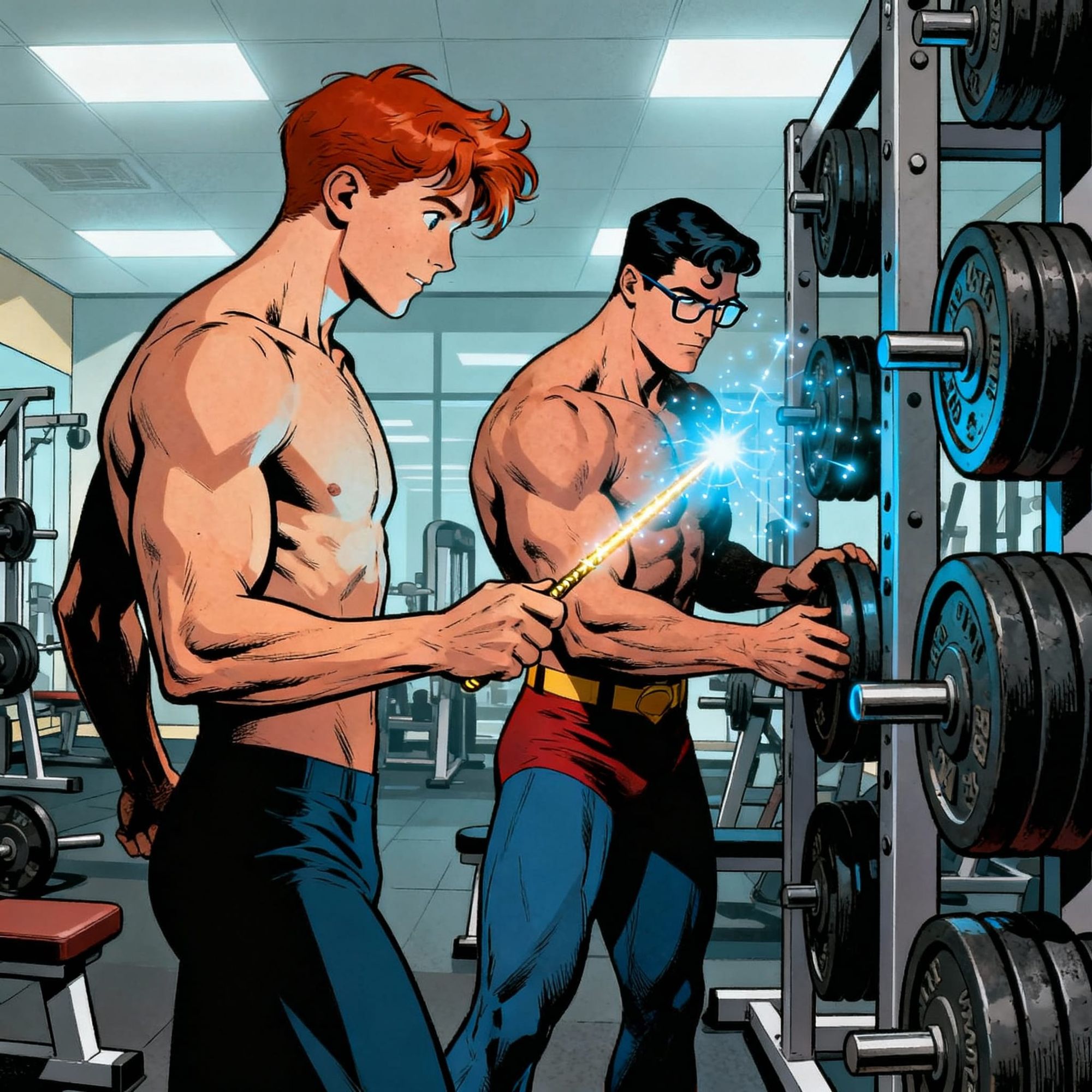 Jimmy and Clark re-racking weights