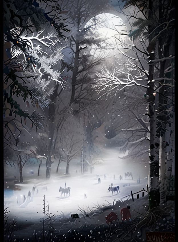 Winter night in the country