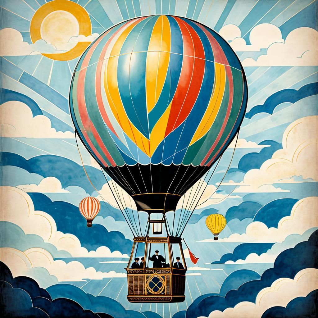 Hot Air Balloon III - AI Generated Artwork - NightCafe Creator