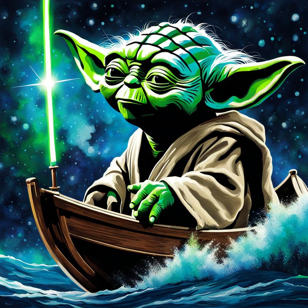 Paddles you don't need - use the force you must. - AI Generated Artwork ...