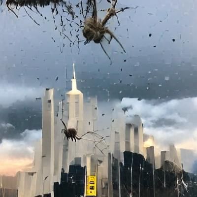 spider destroying new york
