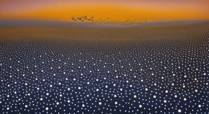a murmuration of starlings, a large group of starlings, that...