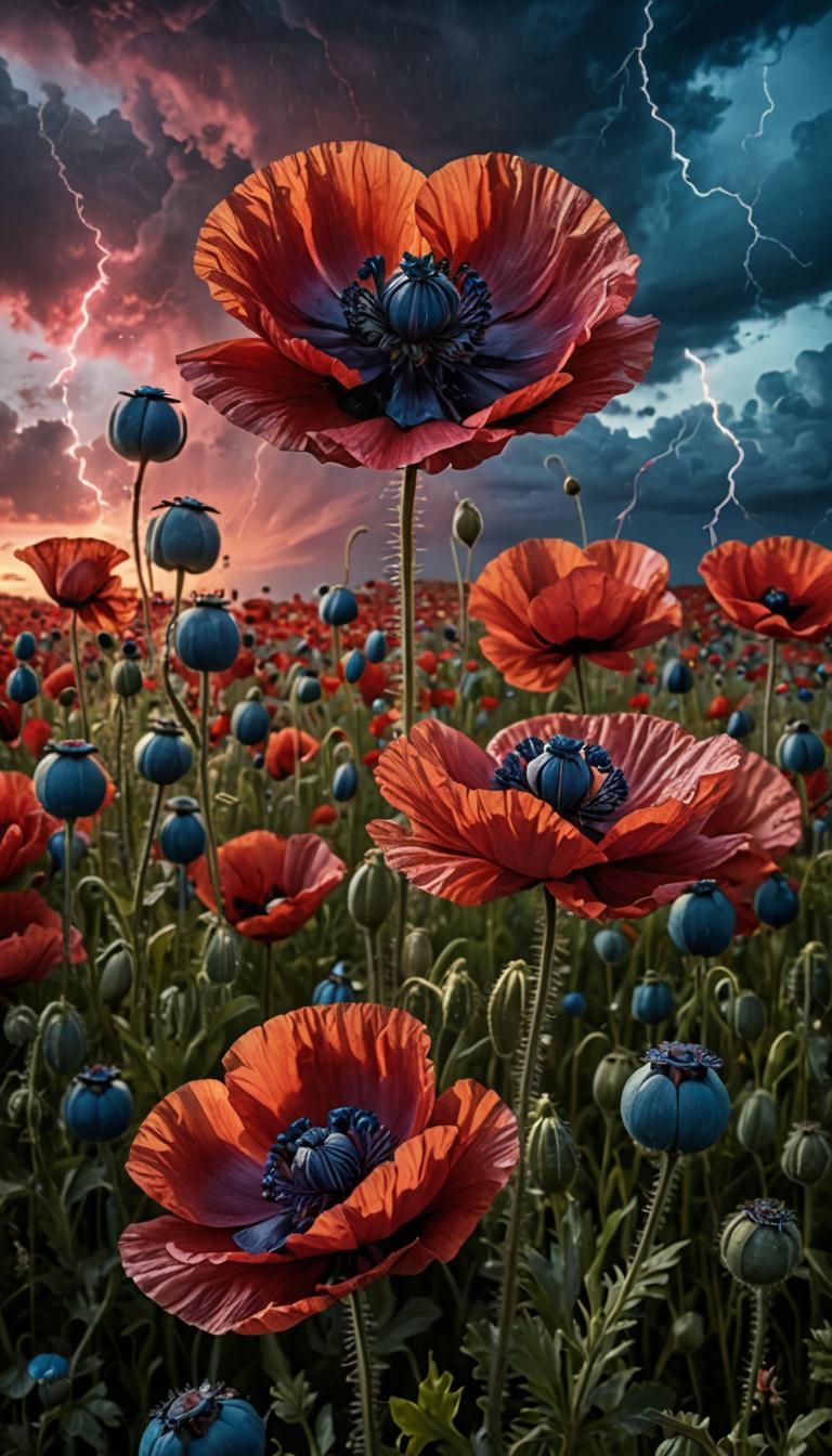 Red poppy field  by @ArtColai