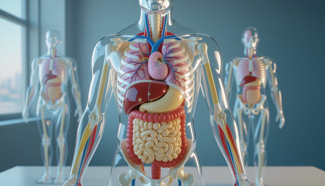 Transparent Glass Human Body Anatomy Model