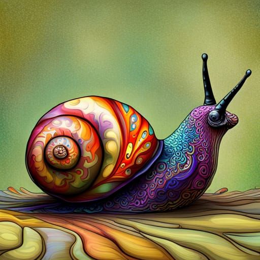 Psychedelic Snail   by @Jesus Sanchez