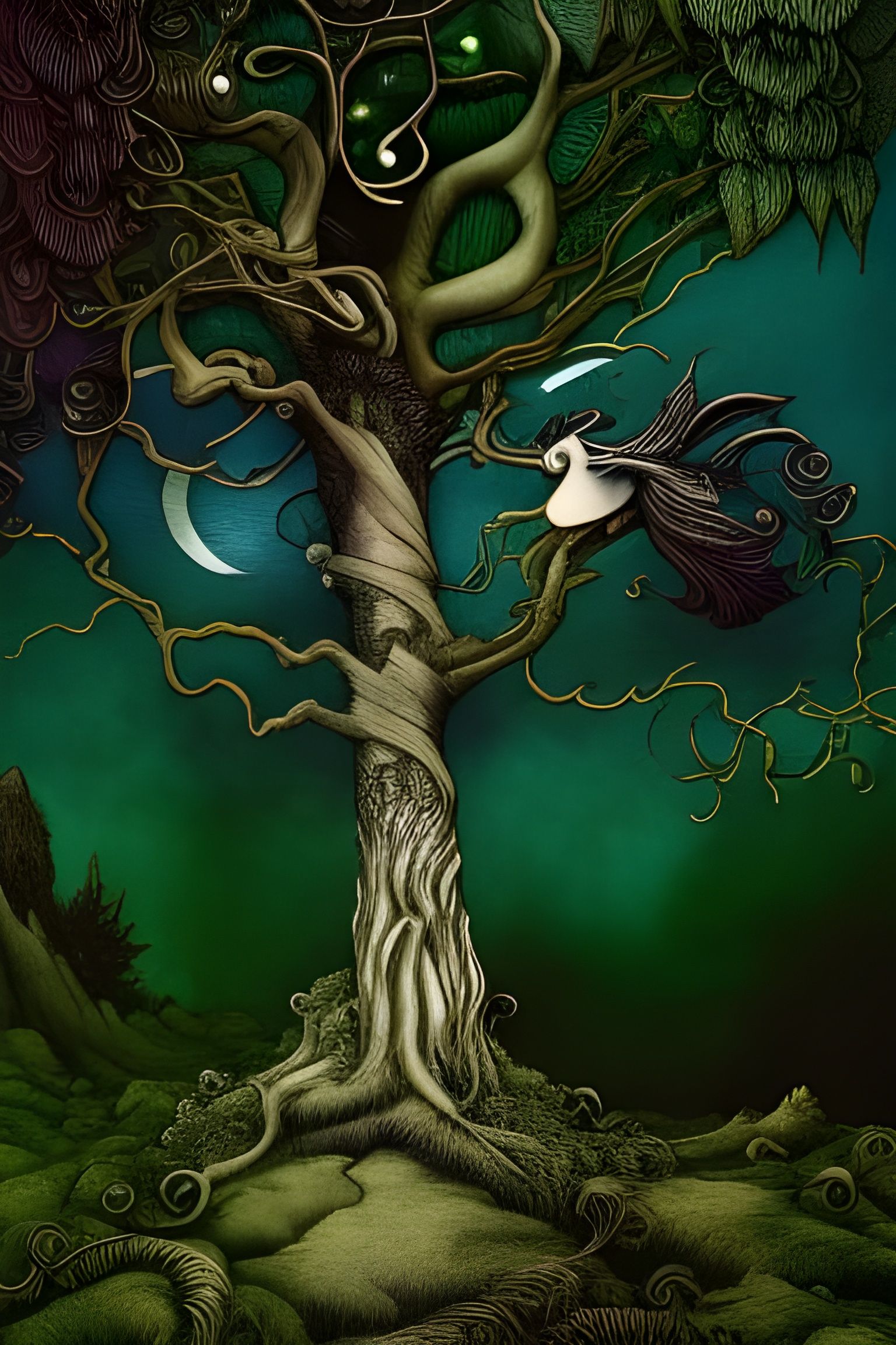 Illustrated tree  by @cyan
