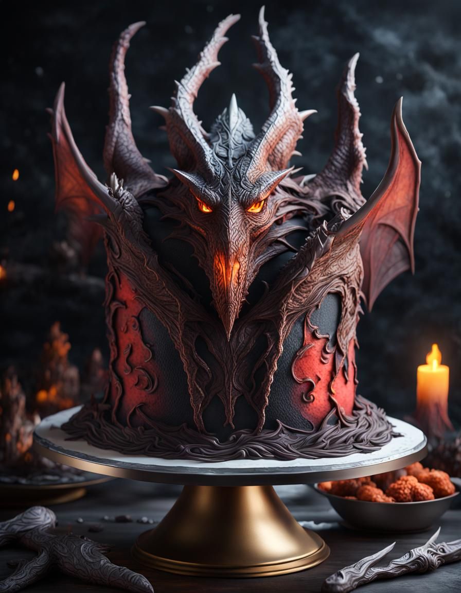 Dragon Slayer Cake - AI Generated Artwork - NightCafe Creator