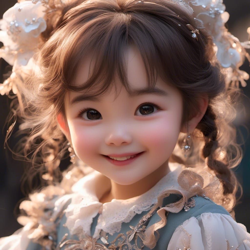 <lora:Chibi Love:1.0> Cute adorable closeup on a girl smiling