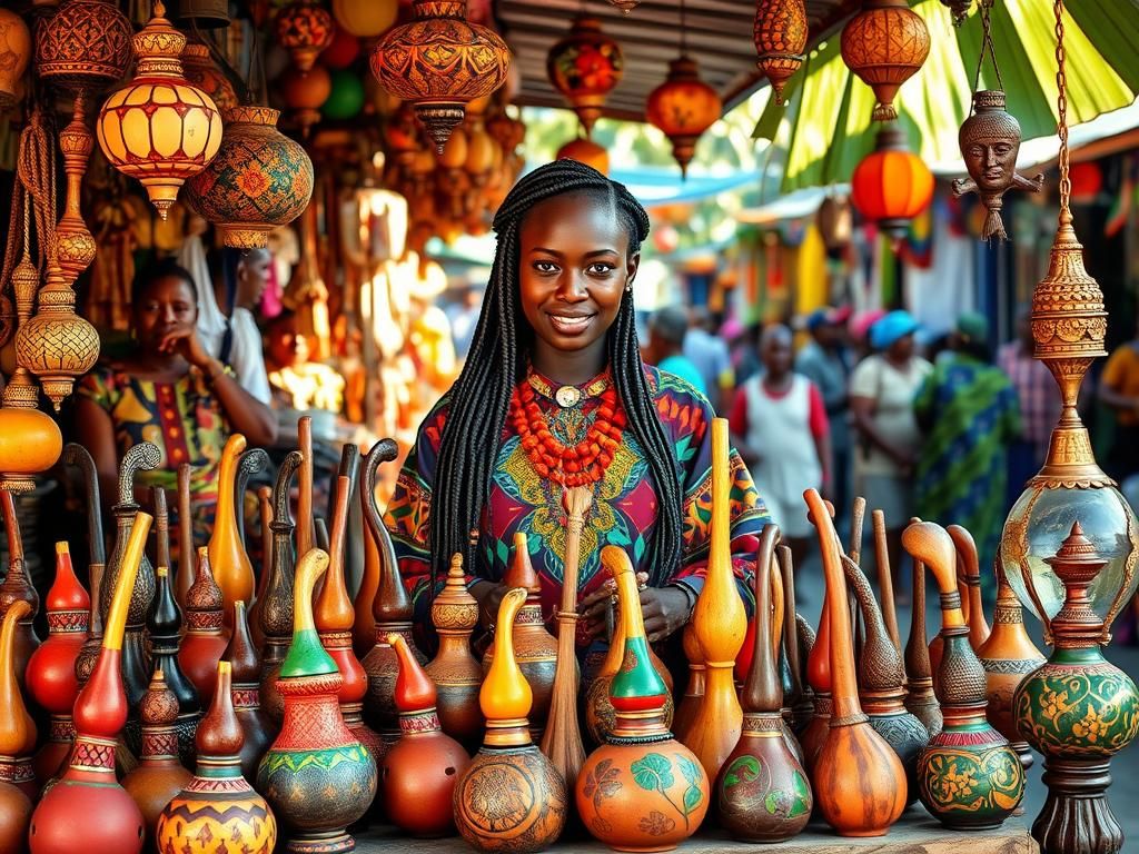 Decorated Bottle Gourds