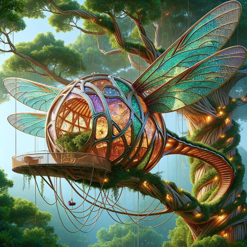 Dragonfly Dream Pod with Sunlit Panels  by @MonFleurEyes   