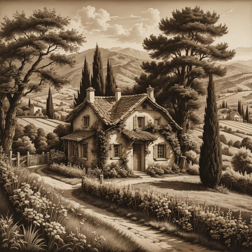 cottage in the Italian countryside  by @Nemo