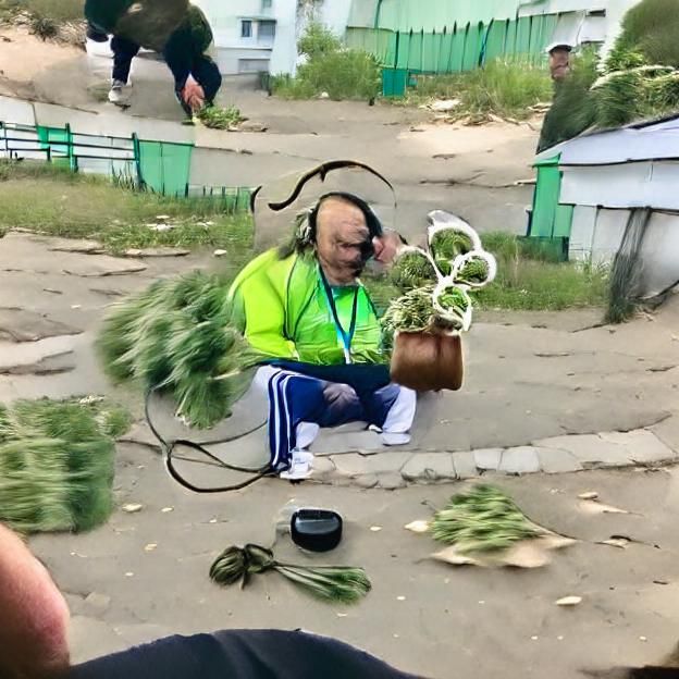 Russian Weed Man with headphones