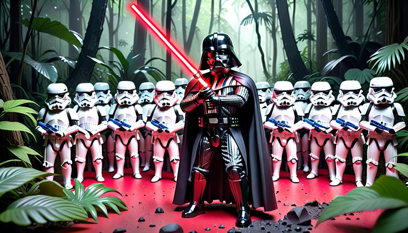 Darth Vader with Stormtroopers Army - AI Generated Artwork - NightCafe ...