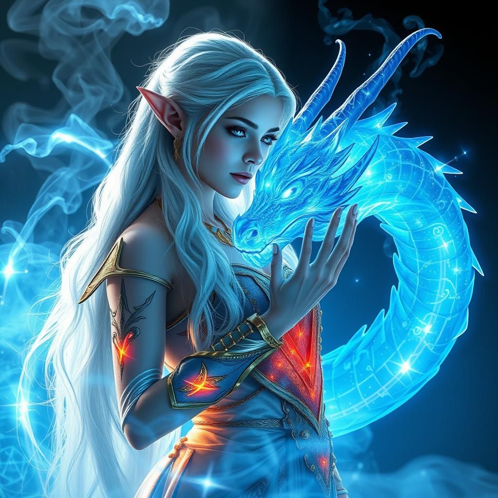 Magic user, High elf  by @Rainnism