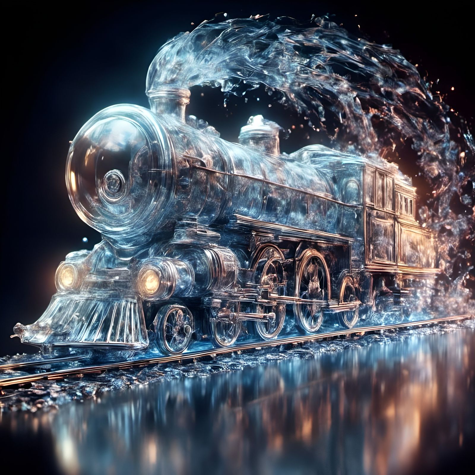 Majestic Glass Train in Macabre Mnemcore Style