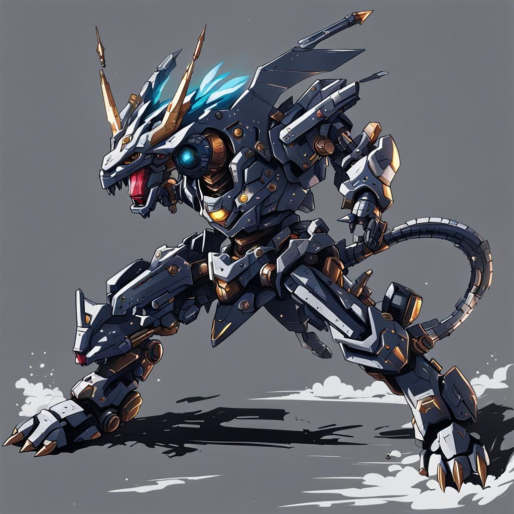 MECHDRAGON USING GREATSWORD accelworld mech by artist "anime...