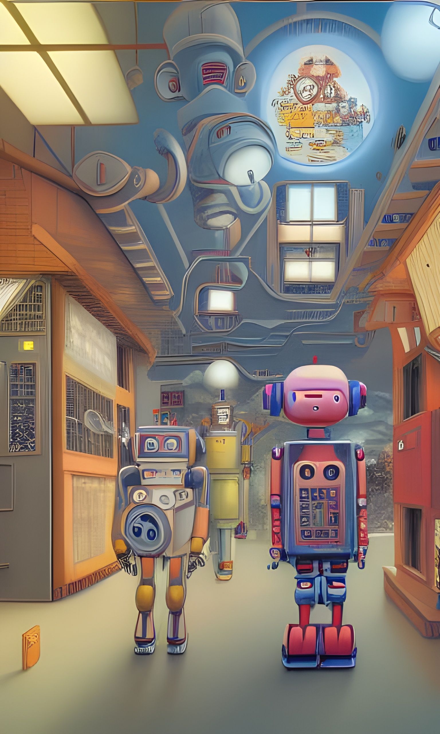 robots first day at school