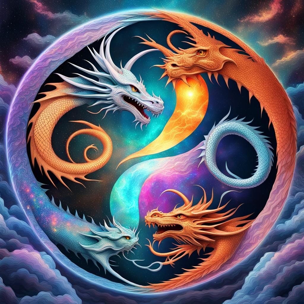 Dragons yin yang