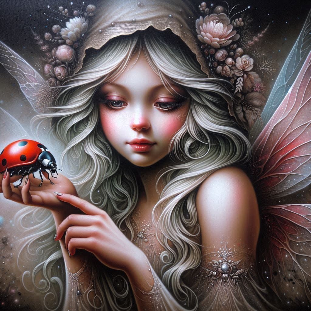 Fairy with ladybug