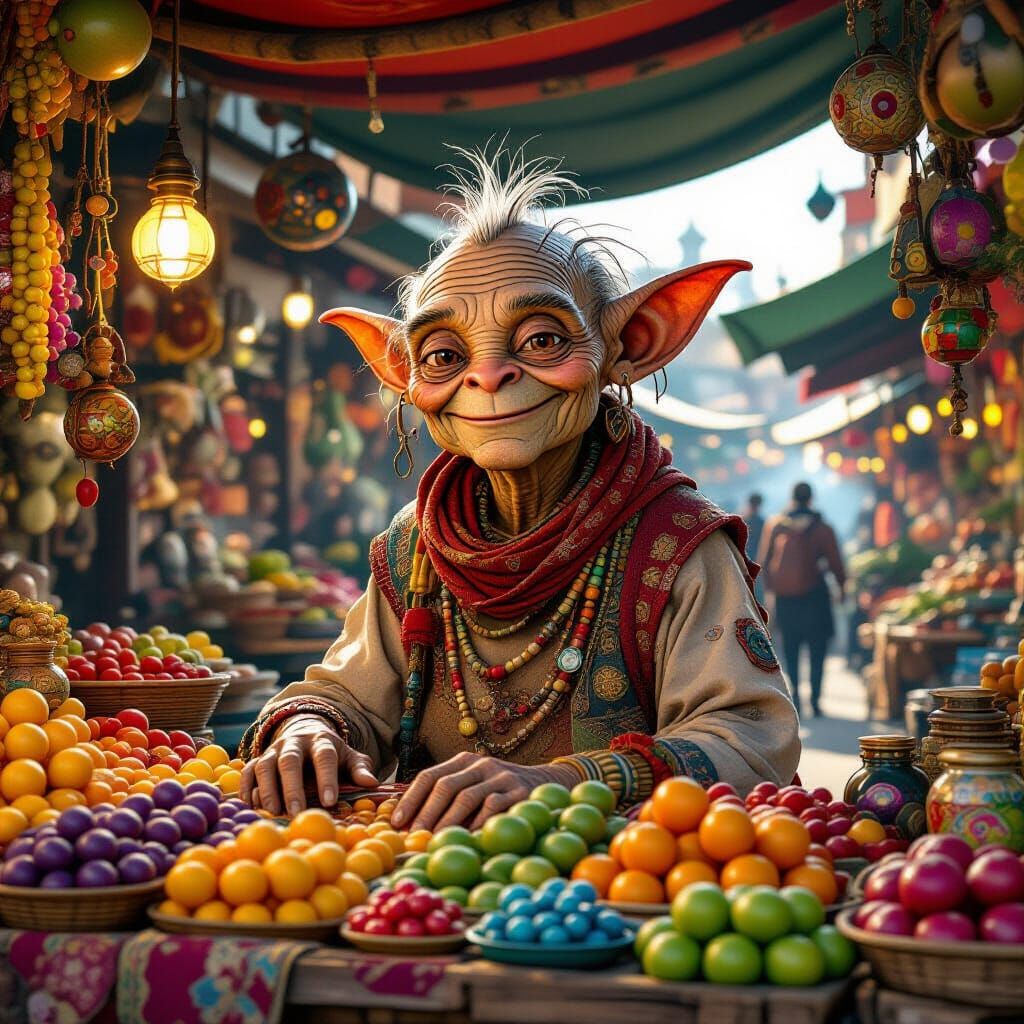 Friendly alien vendor  by @MrEbano