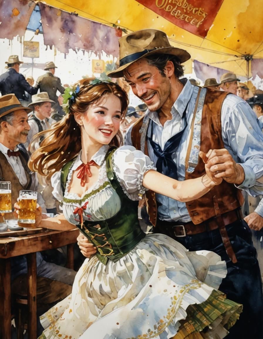 Trink ein Bier mit mir, schöne Frau, auf dem Oktoberfest!  by @Dalia Larimar