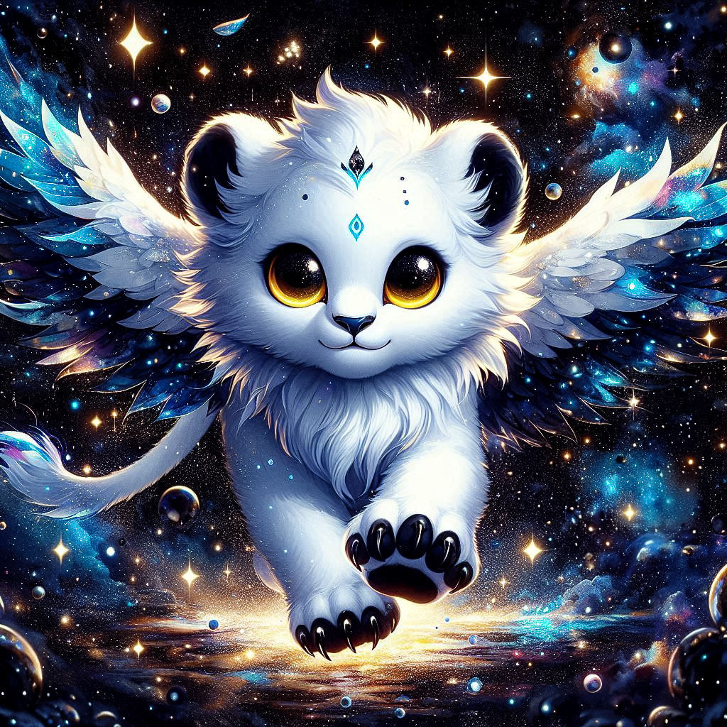 “Kimba” the white lion with wings