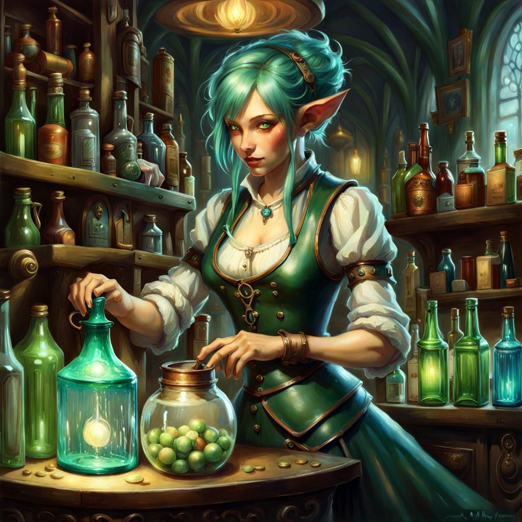 Elf Bartender - AI Generated Artwork - NightCafe Creator