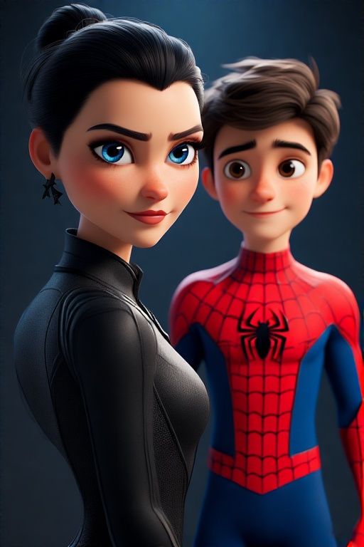 Spider boy and his girl