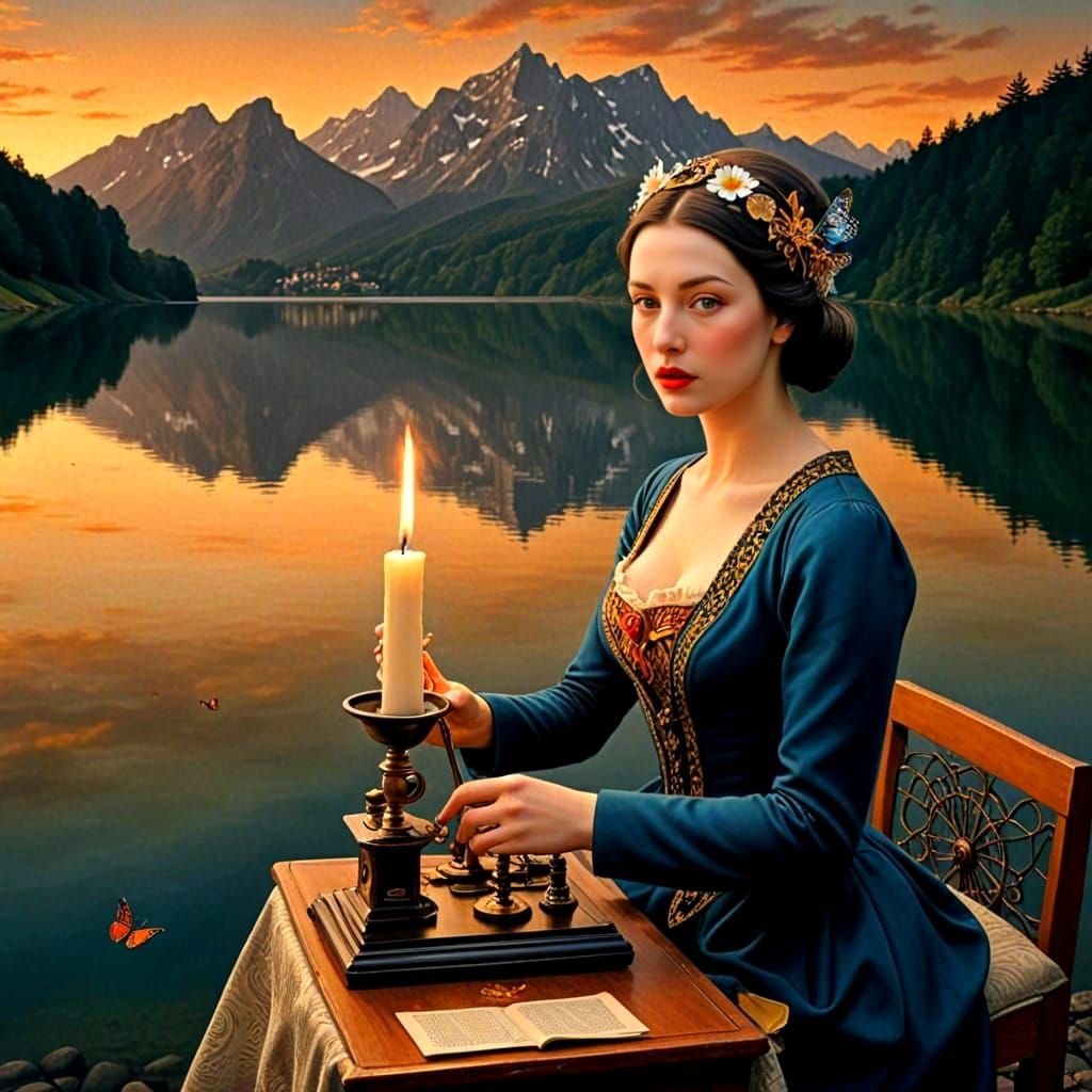 Ethereal Beauty in Vibrant Surreal Landscape