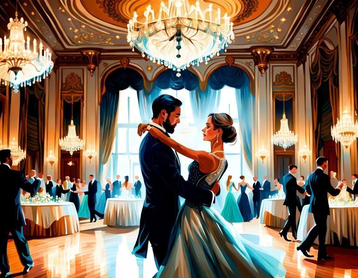Waltzing in the ballroom. (2 Likes.)  by @Lorendiac H