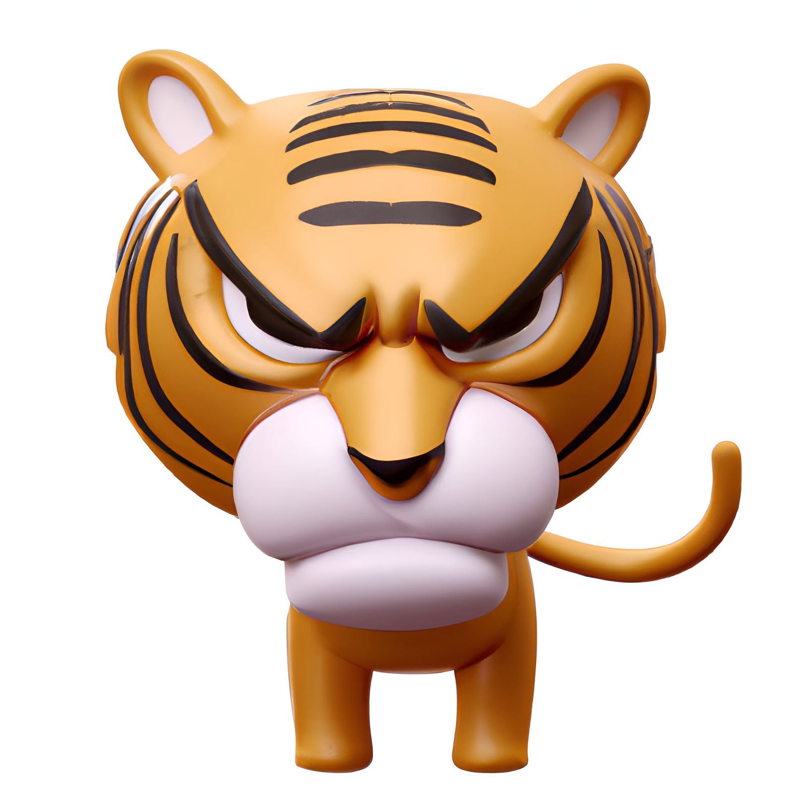 3D Grumpy Tiger Emoji