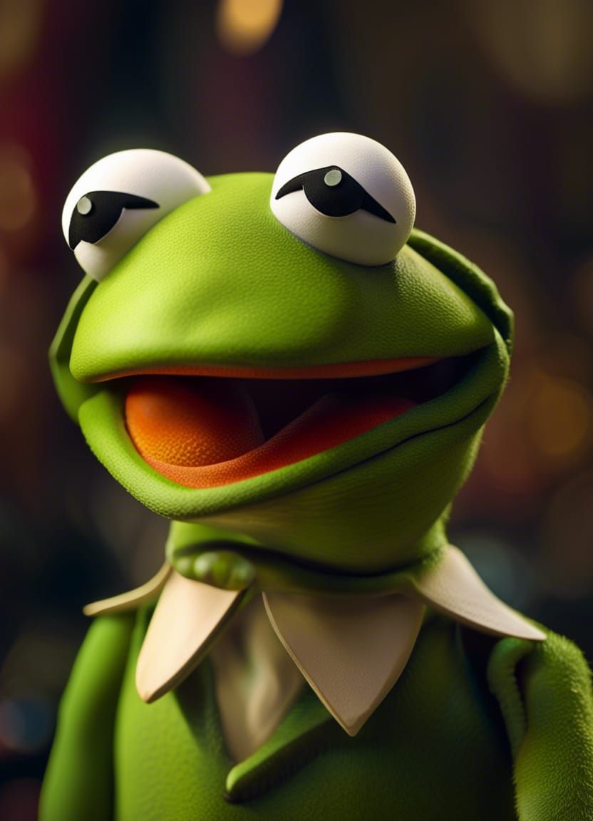 Kermit the Frog puppet - AI Generated Artwork - NightCafe Creator