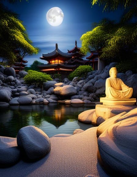 a Chinese garden  by @RoseRed